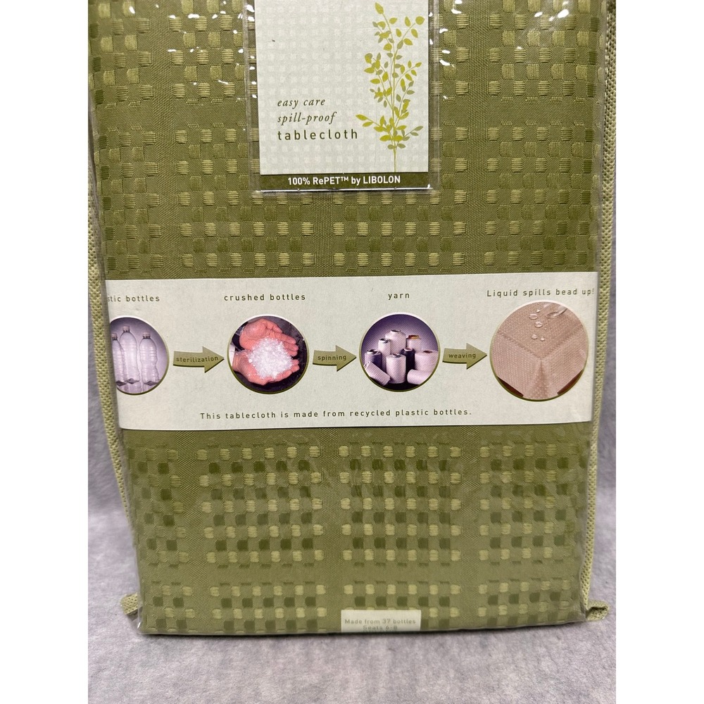 Tablecloth‎ Spill-Proof Evolution Sage Green Spill-Proof Recycled Oblong 60x140